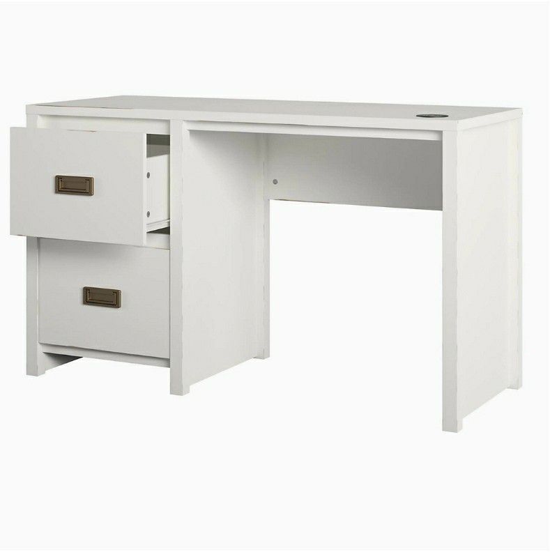 Single Pedestal Desk White