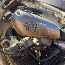 Harley Davidson uphill climbing motorcycle