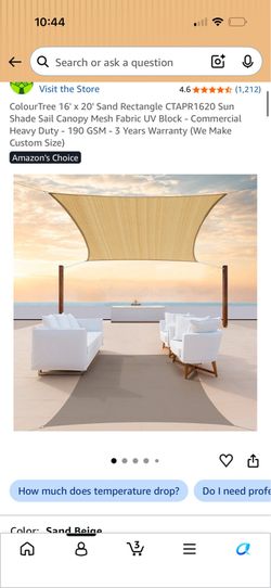 New rectangular sunshade canopy