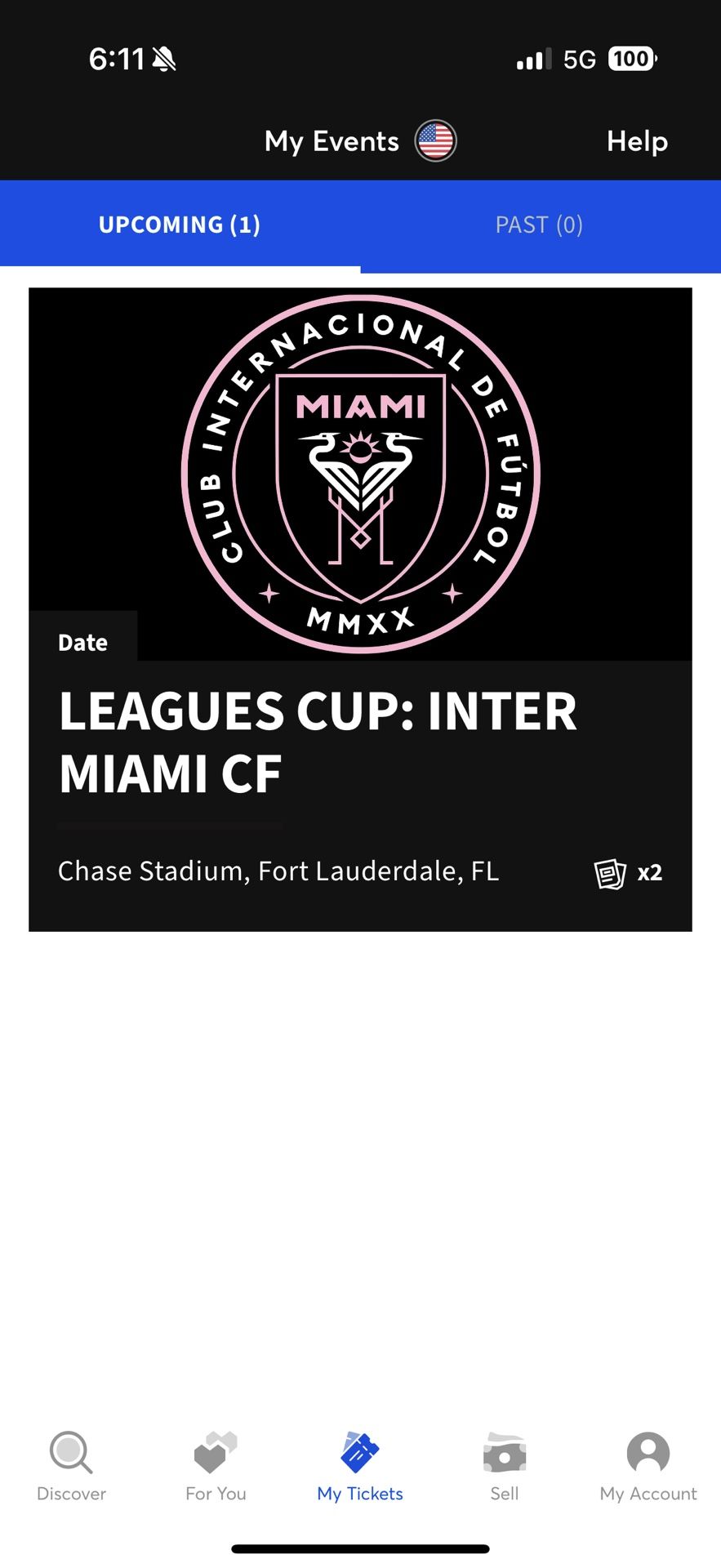 TWO TICKETS MIAMI VS TIGRES