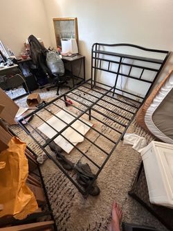 Full sized mattress and bed fram