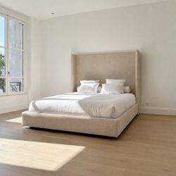 Bed Frame Beige New