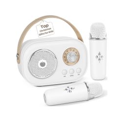  C20 Mini Karaoke Machine Portable Bluetooth Speaker with Wireless Microphone 6 Sound Modes for Adults&Kids Birthday Home Farmily Friends Party 