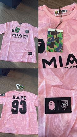Pink Miami bape shirt