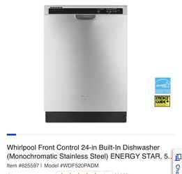 Whirlpool Dishwasher 