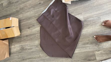 Brown curtains