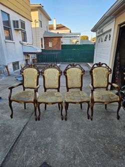 4 beautiful italian louis xv style chairs