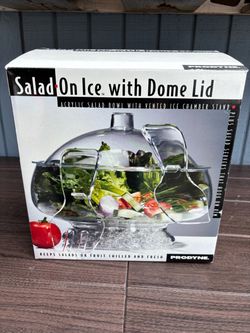 Salad on Ice Dome Lid serving bowl New