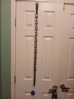 Leather & silver Belt