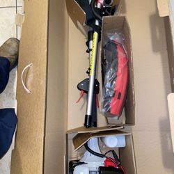 NEW Amerisun Gas 2-in-1 Trimmer + Cordless Mini Chainsaw & Pole