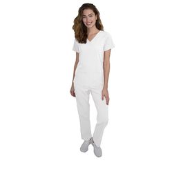 White nursing scrubs set