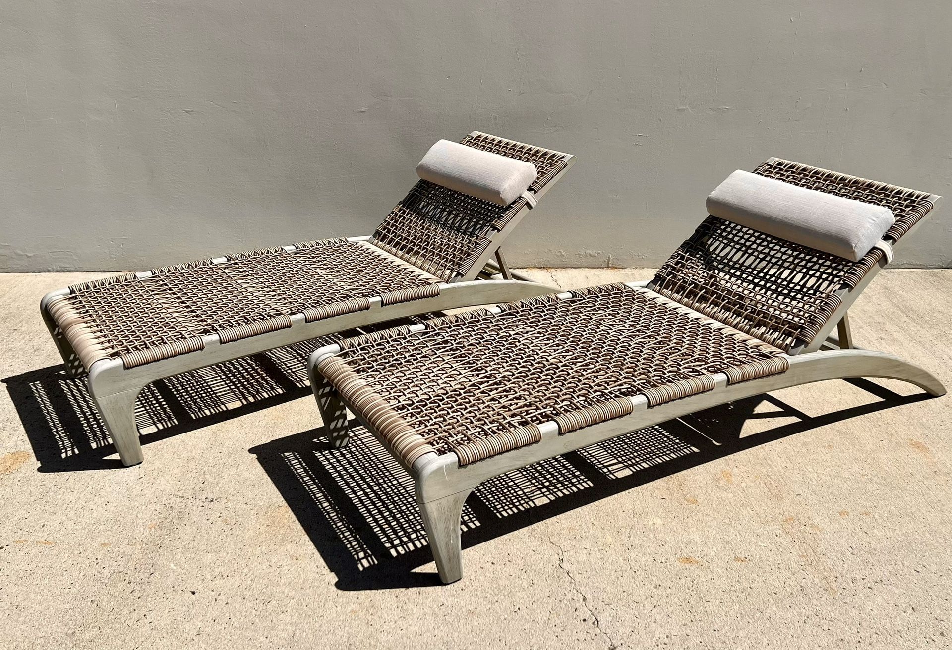 CB2 Lodi Chaise Lounge Chairs