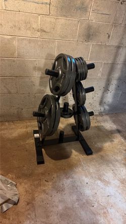 Fitness Gear Weight Plate Tree with Plates