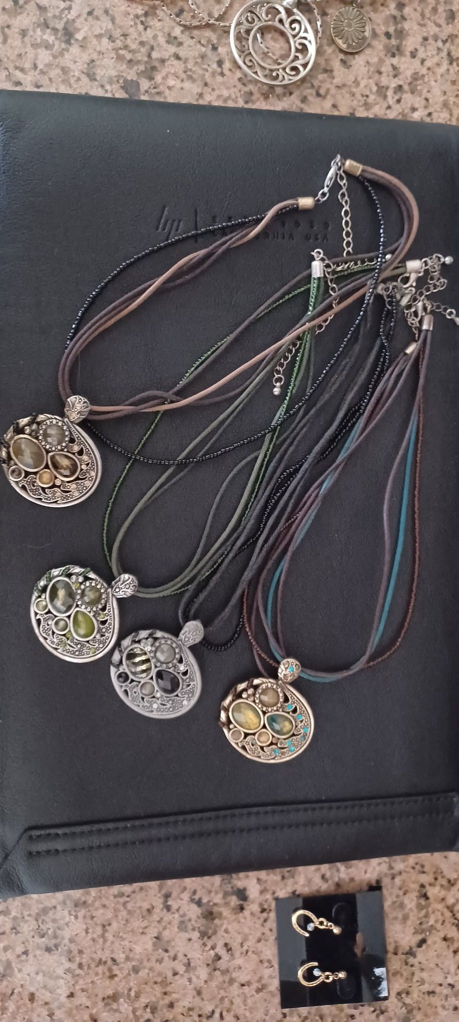 Vintage Cobochin Choker Necklaces Set of 4