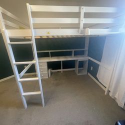 Full Loft Bed With Desk
