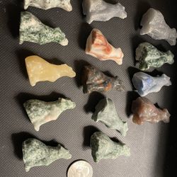 stone wolf carvings