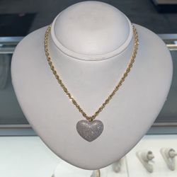 Diamond Heart Gold necklace 