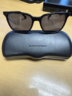 Banana Republic Black Sunglasses with Case and Cleaning Cloth