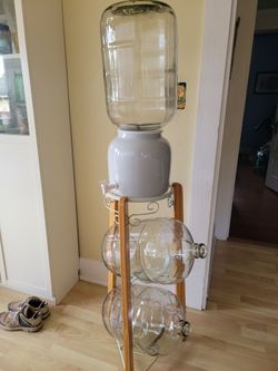 Glass Water Dispenser with Stand (Glass jugs not included sold separately)