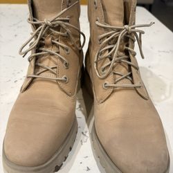 Tan/Beige Timberland Boots(WOMENS, NO BOX)