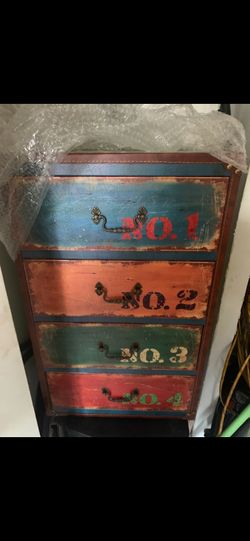 Baxton Studio Amandine 4-Drawer Accent Storage Cabinet