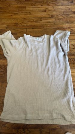 Waffle Knit Crew Neck T-Shirt