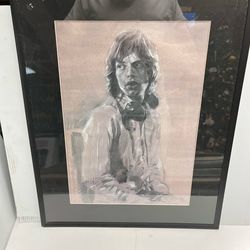 Signed Rolling Stone Mick Jagger Art Haiyan 2002