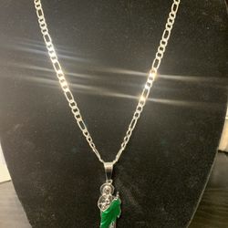 St Jude 24 Inch Sterling Silver 925 Necklace 65$ Cash Only