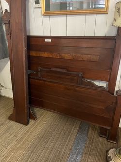 Antique Victorian Walnut Bed Frame