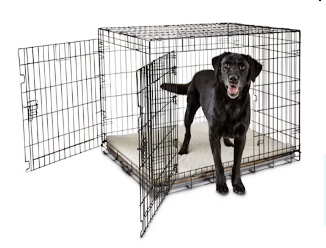 Collapsible Two Doors Large Dog Kennel w/Cover