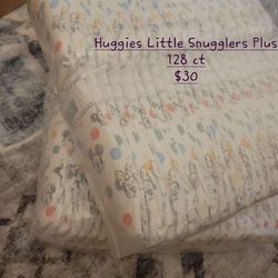 128 Huggies Little Snugglers Plus Size 1