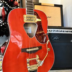 Gretsch Acoustic Bigsby Dreadnought Electric Guitar G5034TFT Rancher Series 
