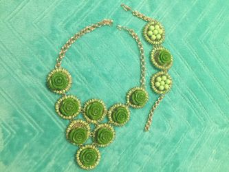 Matching necklace and bracelet