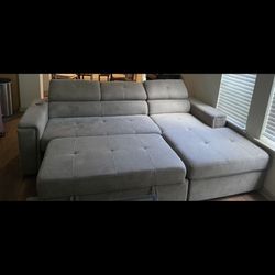 Grey/Brown 2 piece Sectional 