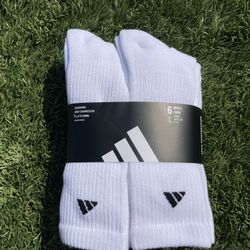 Adidas White Crew Socks 