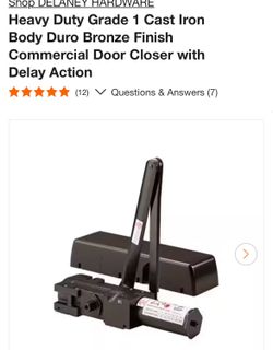 Heavy Duty Grade 1 Cast Iron Body Duro Bronze Finish Commercial Door Closer with Delay Action