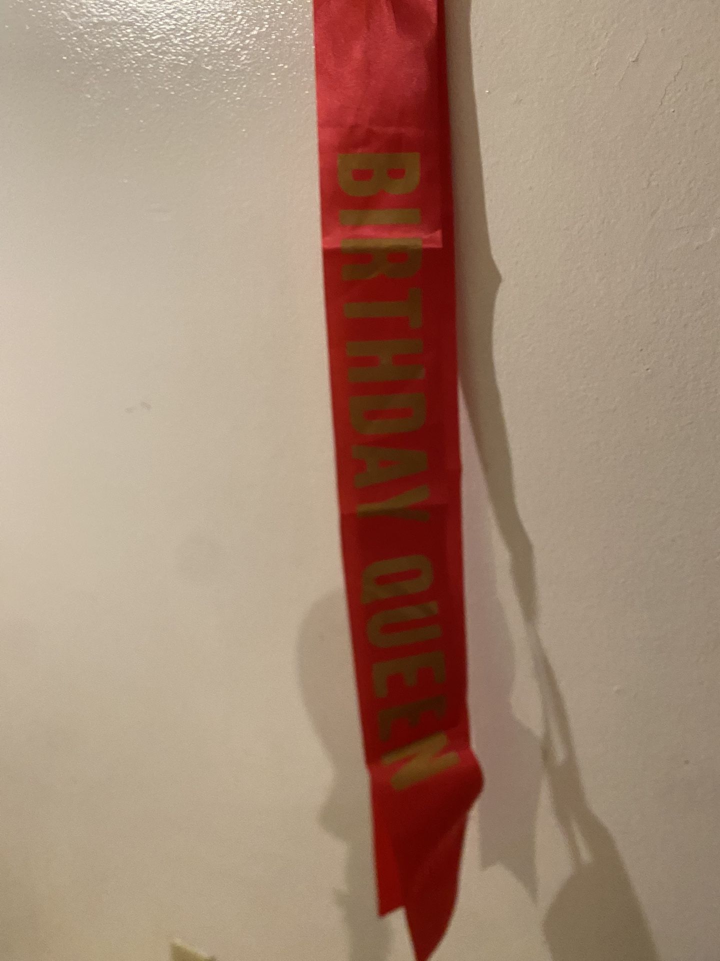 Birthday Queen Sash Pink Gold