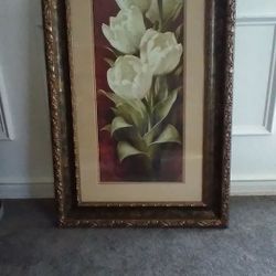 Beautifully Framed Tulips By Bassett Fine Art