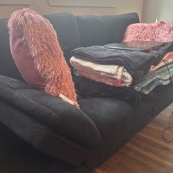 Black Mini Futon Couch 