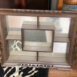 Vintage Collectible Display Shelf w/ Mirrored Back