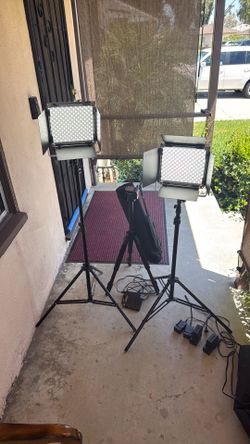 LED video lights and stand