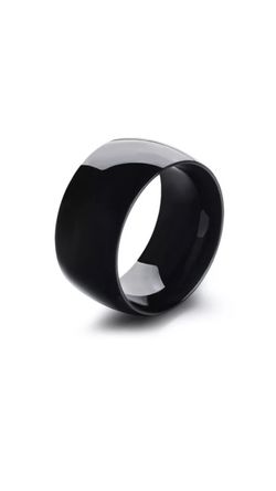 12mm Black Stainless Steel Ring