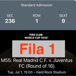 Real Madrid Vs Juve Row 1 Section 236