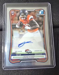 Bowman 2026 Football Chrome Justin Joly RC Auto BCRA-JJ Denver Broncos