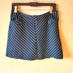 Star City Black Striped Mini Skirt Womens Junior Size 11 With Pockets  Girls