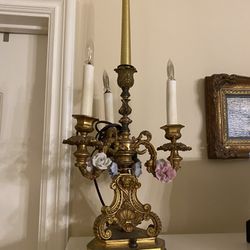Antique Brass Candelabra Light