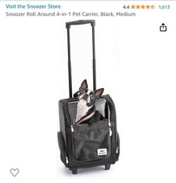 Snoozer Roll Around 4-in-1 Pet Carrier, Black, Medium