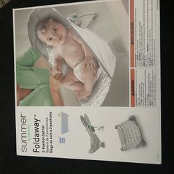 Ingenuity Foldaway 2-Position Baby Bather, Gray, Unisex