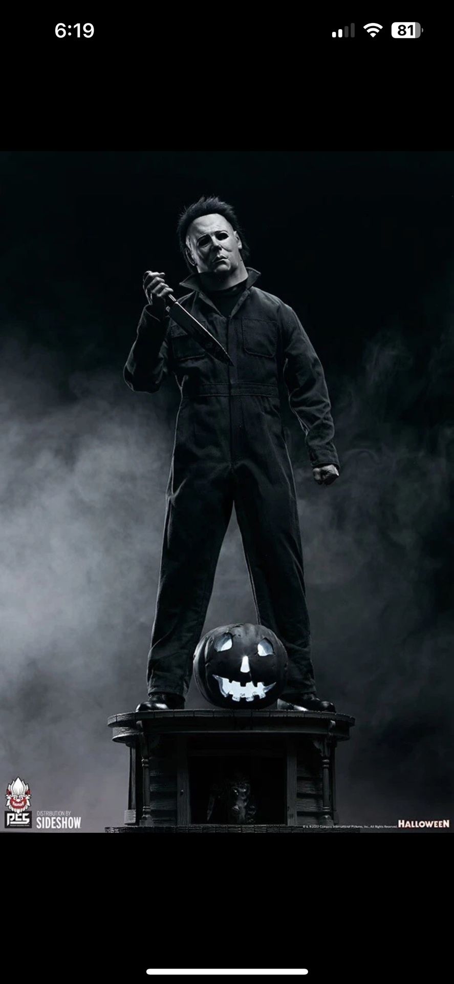Sideshow Michael Myers Statue Silver Screen Exclusive