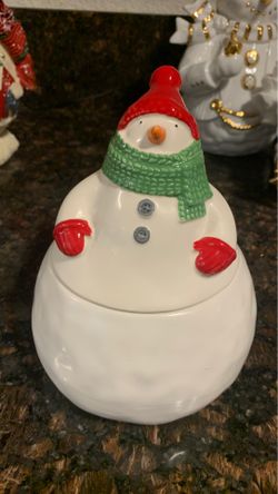 Snowman candy jar